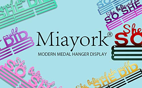 Miayork Medal Holder Display She Believed she Could SO SHE DID Medal Hanger Display -Wall Mount Easy to Install Running Race Medal Hanger Display in Stainless Steel Material - Image 4