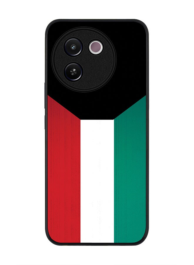 Stylizedd Rugged Black edge case for Vivo V30e, Slim fit Soft Case Flexible Rubber Edges Anti Drop TPU Gel Thin Cover -  Flag Of Kuwait - Image 1