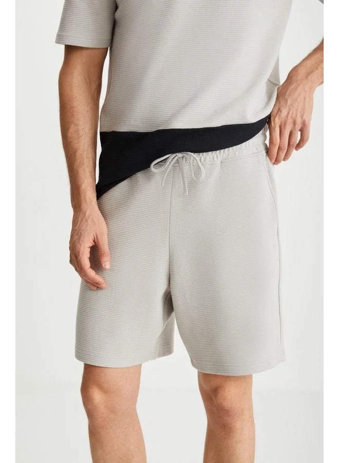 Grimelange Ramadanp004 Men's Beige Shorts.