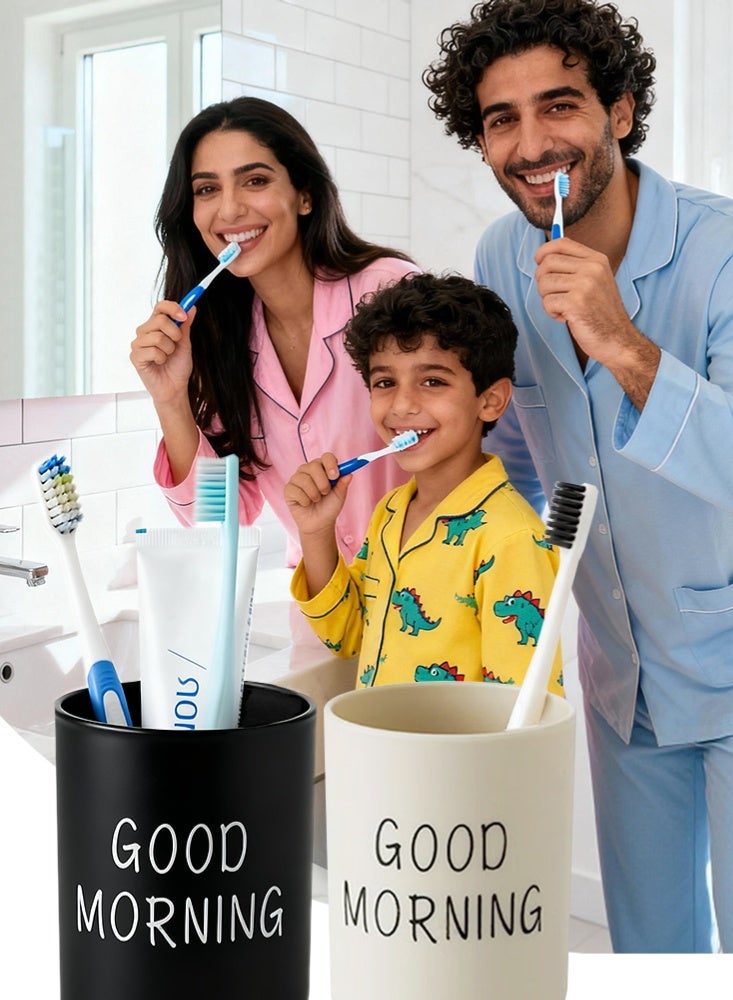 فلوكسهوم 2 قطع حامل فرشاة أسنان مطبوع كوب بيج - Image 4