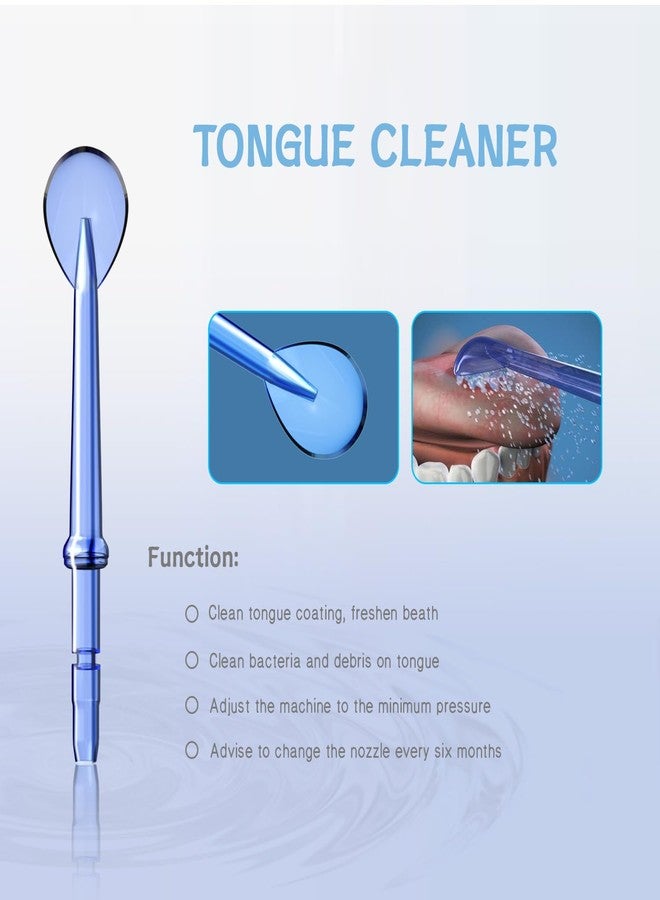 BOEEA ملحق مكشطة اللسان بديل متوافق مع جهاز تنظيف الأسنان بالماء Waterpik، طرف منظف اللسان BOEEA لجهاز Waterpik، نصائح منظف اللسان لجهاز الري الفموي، 3 قطع - Image 3