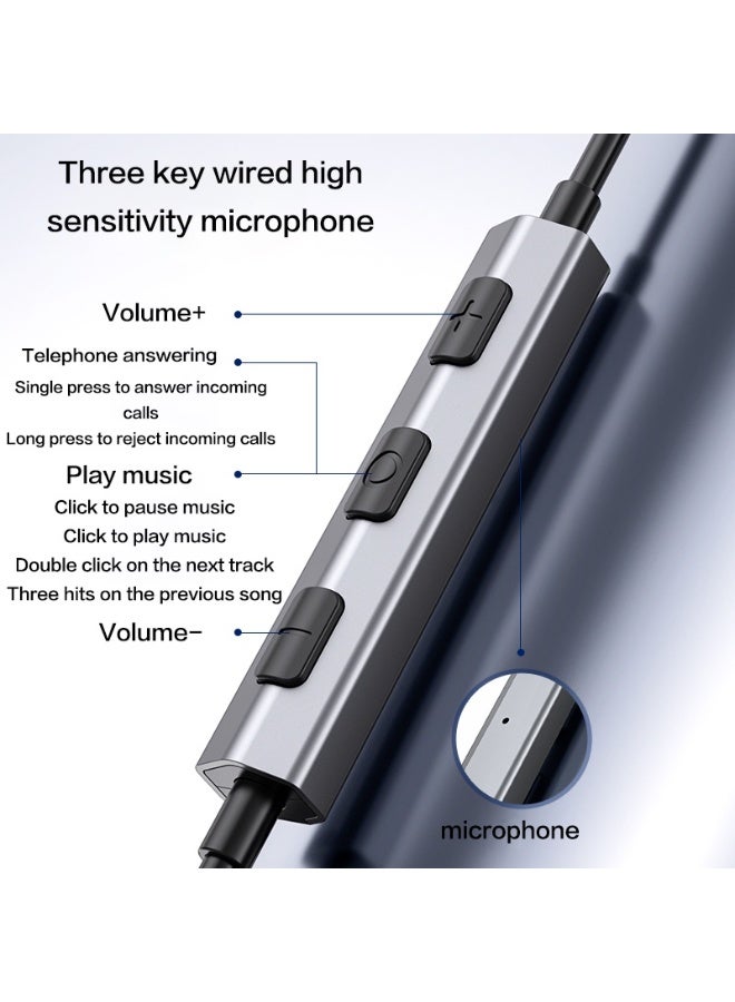 Concretization Type C Headphones / USB C Headphones for Samsung Galaxy S25 S24 S23 Ultra S22 S21 FE S20 A54 A53 Or iphone17/16/15 , USB C Earphones with Mic Volume Control Wired Earbuds WXR Black - Image 4