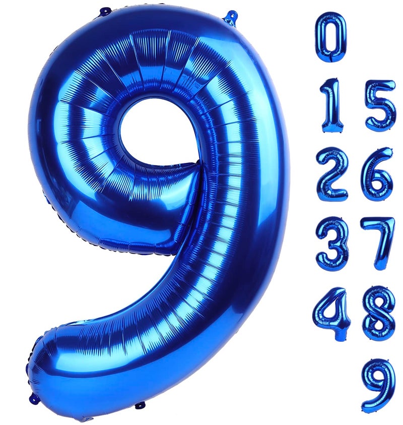 Mluchee 40 Inch Navy Blue Numbers Balloons Digital 9 Balloons Decorations for 9th 19 90 Birthday Party, Engagement, Wedding - Image 1