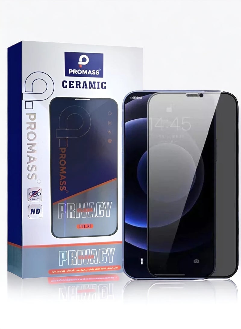 PROMASS HD Ceramic Screen Protector Anti-Spy for iPhone 14 Pro to Protect Privacy from Promass, maximum protection for the screen from scratches and breakage - Image 1