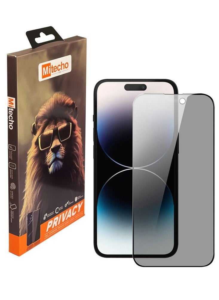 Mi techo - Mi techo Apple iPhone 15 Pro Max Full Coverage Privacy Tempered Glass Screen Protector - Image 1