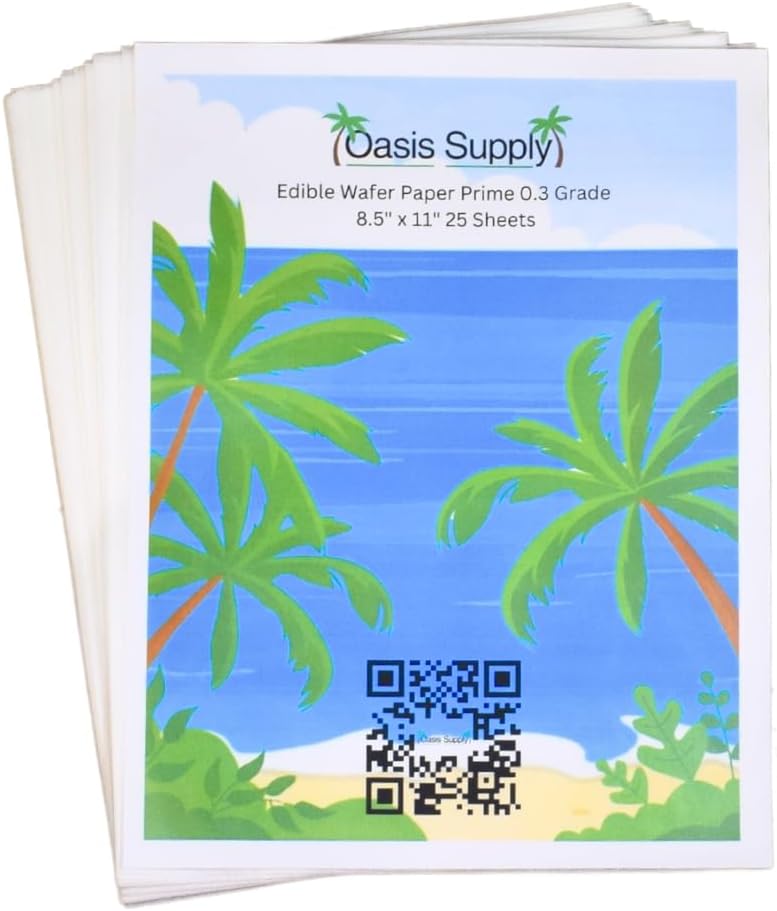Oasis Supply 25 Piece O-Grade Wafer Paper Pack, 8" by 11" - Image 2