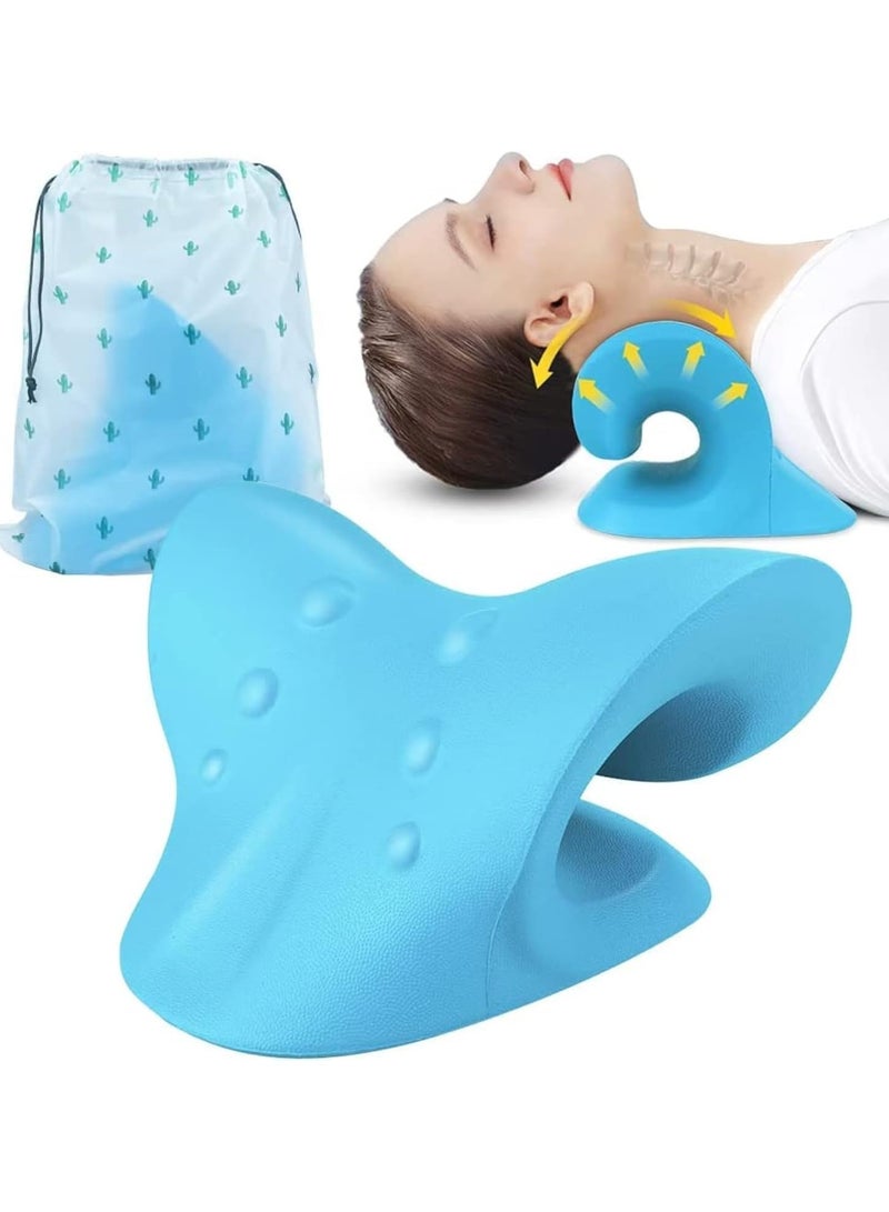 Generic Neck Stretcher for Neck Pain Relief Neck Pillow Neck Relaxer Cervical Traction Pillow Neck Support Pillow for Neck Pain Relief with Travel Bag - Image 1