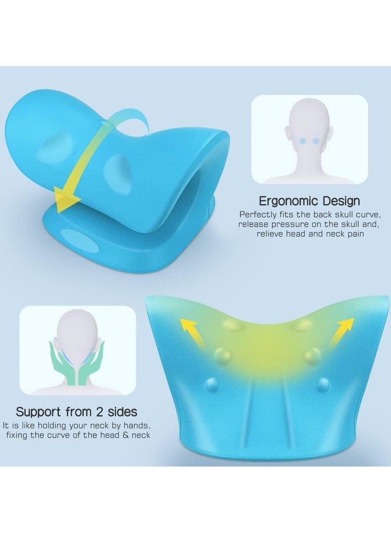 Generic Neck Stretcher for Neck Pain Relief Neck Pillow Neck Relaxer Cervical Traction Pillow Neck Support Pillow for Neck Pain Relief with Travel Bag - Image 2