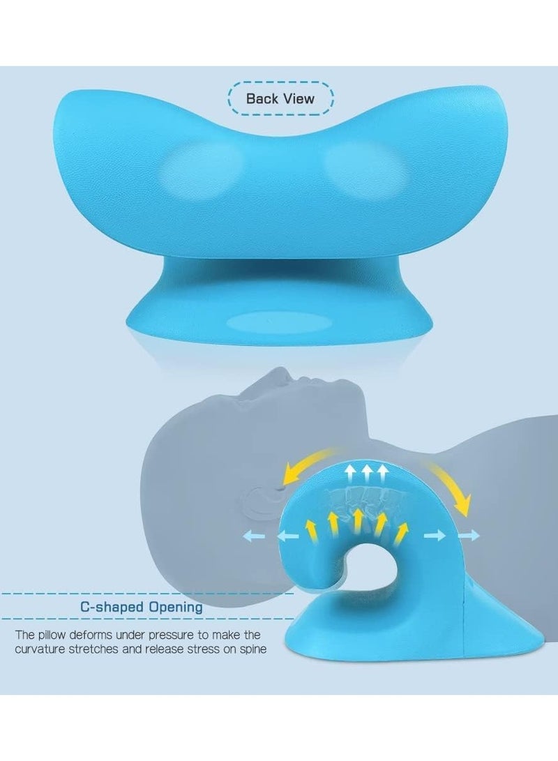 Generic Neck Stretcher for Neck Pain Relief Neck Pillow Neck Relaxer Cervical Traction Pillow Neck Support Pillow for Neck Pain Relief with Travel Bag - Image 4