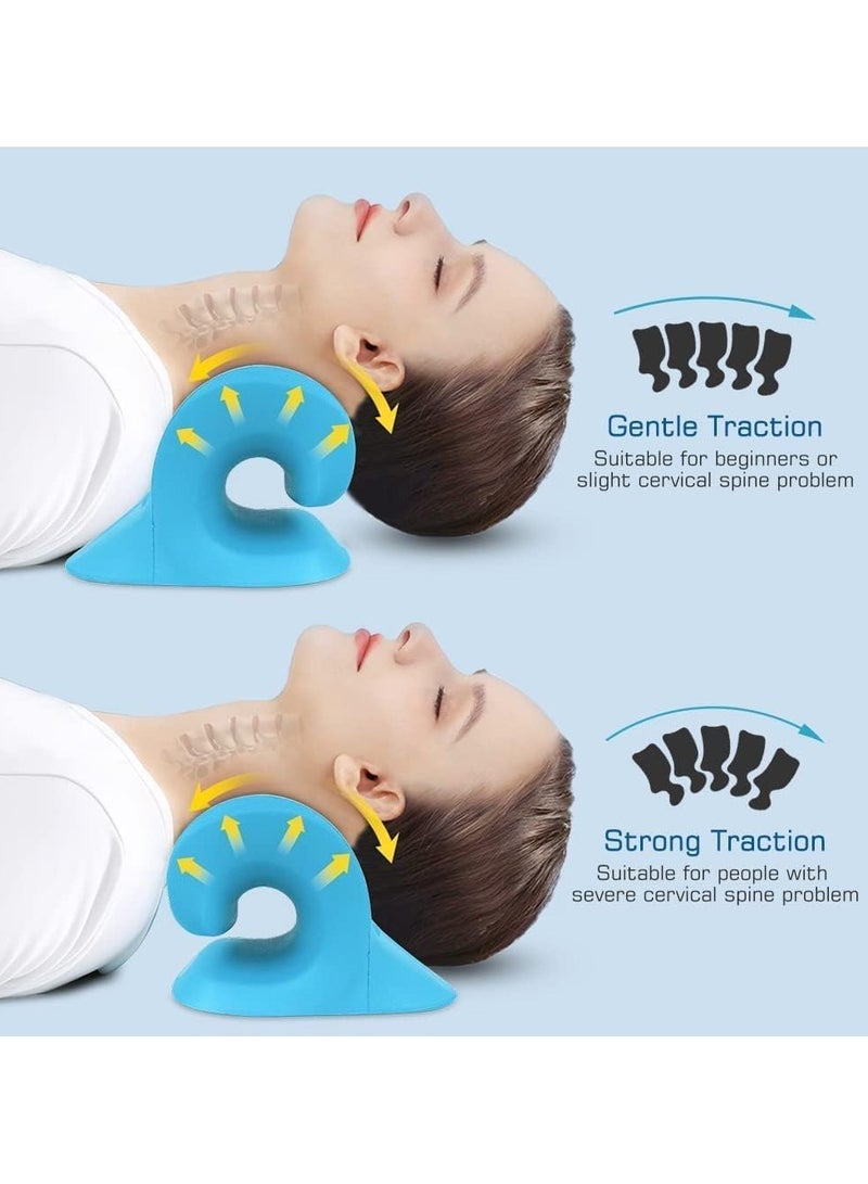 Generic Neck Stretcher for Neck Pain Relief Neck Pillow Neck Relaxer Cervical Traction Pillow Neck Support Pillow for Neck Pain Relief with Travel Bag - Image 3