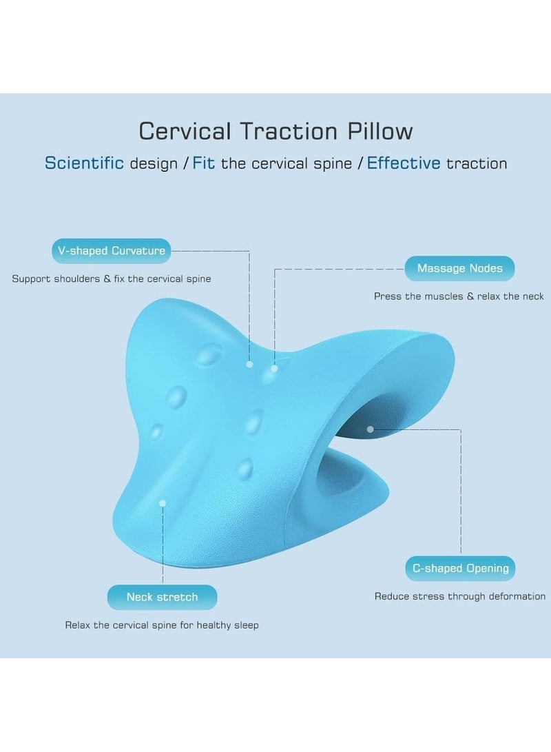 Generic Neck Stretcher for Neck Pain Relief Neck Pillow Neck Relaxer Cervical Traction Pillow Neck Support Pillow for Neck Pain Relief with Travel Bag - Image 5