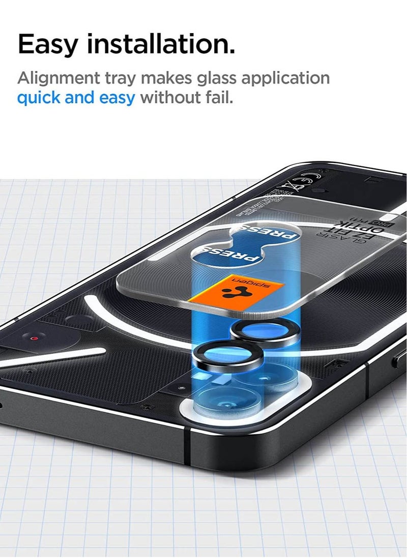 Spigen - Glastr Ez Fit Optik Pro for Nothing Phone (1) Camera Lens Screen Protector - Black - Image 1