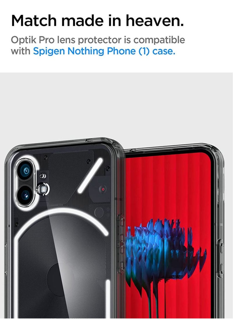 Spigen - Glastr Ez Fit Optik Pro for Nothing Phone (1) Camera Lens Screen Protector - Black - Image 1