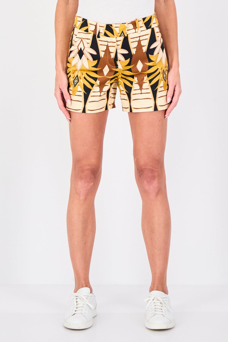 promod شورتات أساسية بطبعة شاملة للنساء، متعددة الألوان - Image 1