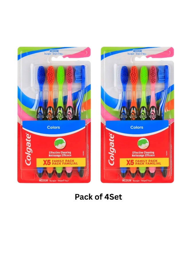 Colgate Colors Toothbrush 5's X Pack of 4Pcs - Image 1