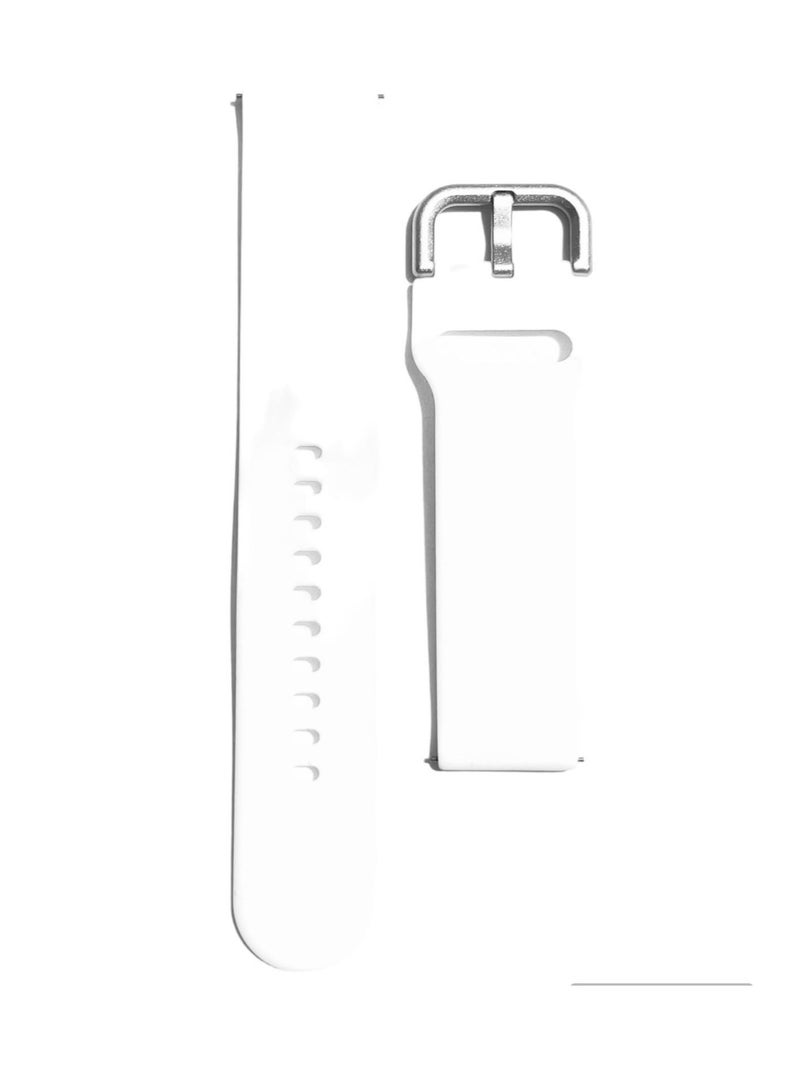 سوار رياضي بديل من السيليكون مقاس 20 مم لهاتف سامسونج جلاكسي أكتيف 2 40 44 مم - أبيض - Image 3