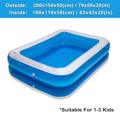 CHICLIST Inflatable Swimming Pool 79x59x20in Kiddie Pools Family Swim Center for Kids Inflatable Lounge Pool for Kiddie Kids Easy Set for Backyard Summer Water Party - Image 5