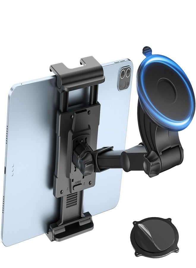 OHLPRO Tablet Mount for Car Suction Cup Holder for Dashboard & Windshield Adjustable Clamp Stand with Telescopic Arm Compatible with 5"-13" iPad Pro/Air/Mini, Galaxy Tab, Kindle Fire, Surface - Image 1