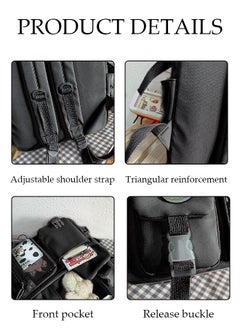 DUNISO School Backpack with Pencil Case and  Doll Pendant Waterproof Book Bag with Compartments for Teen Kid Students Elementary School Kids' School Bag With Large Capacity  - Image 3