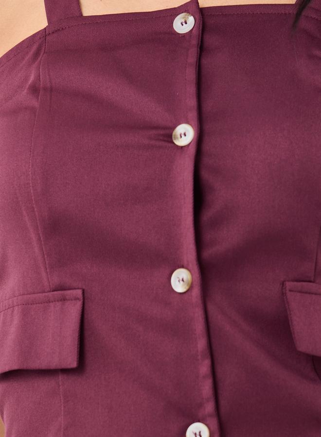 Styli Styli Strappy Buttoned Asymmetric Hem Waistcoat  - Image 5