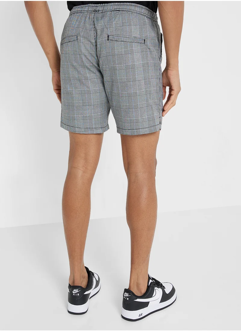 BRAVE SOUL Elasticated Waist Drawcord Button Shorts