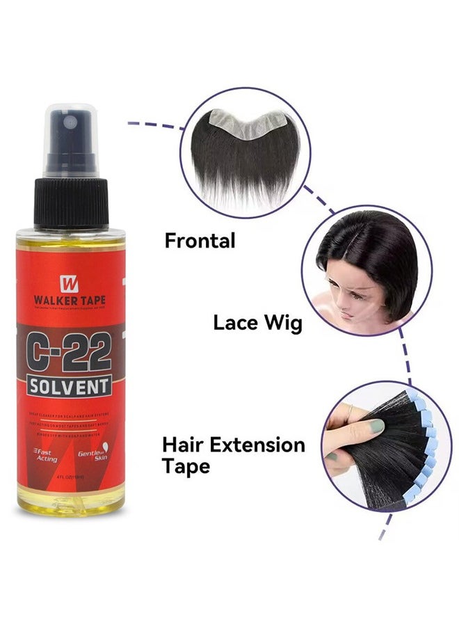 C-22 Solvent，Satin H Walker Tape Spray For Lace Wigs and Toupees (4oz)