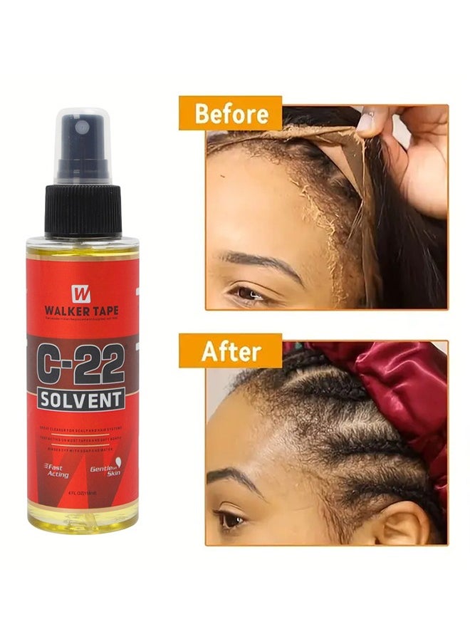 C-22 Solvent，Satin H Walker Tape Spray For Lace Wigs and Toupees (4oz)