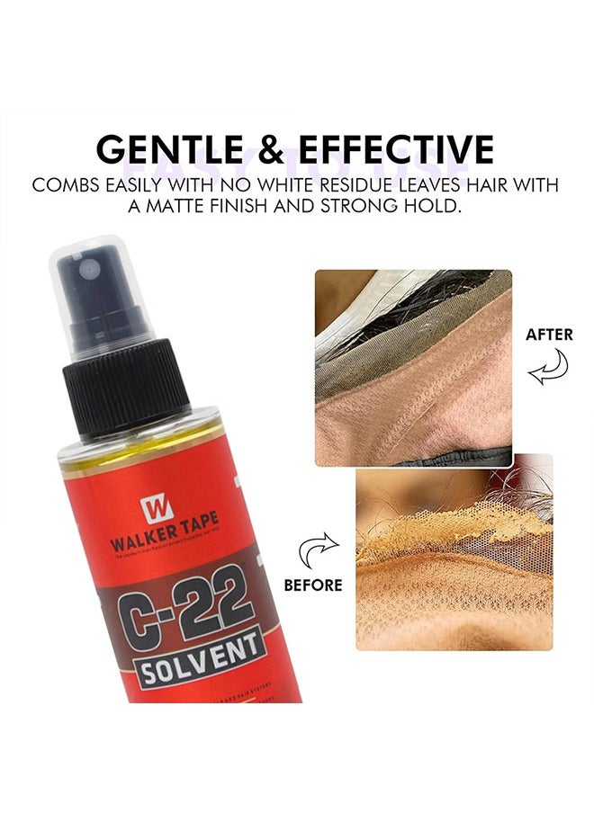 C-22 Solvent，Satin H Walker Tape Spray For Lace Wigs and Toupees (4oz)