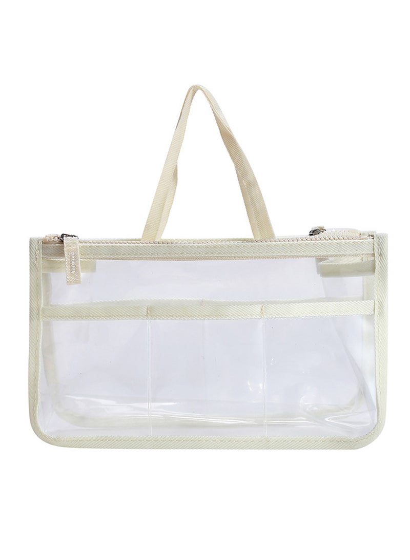 حقيبة أدوات الزينة الشفافة للسفر حقيبة أدوات الزينة الشفافة المحمولة الشفافة لتخزين مستحضرات التجميل بسحاب - Image 1