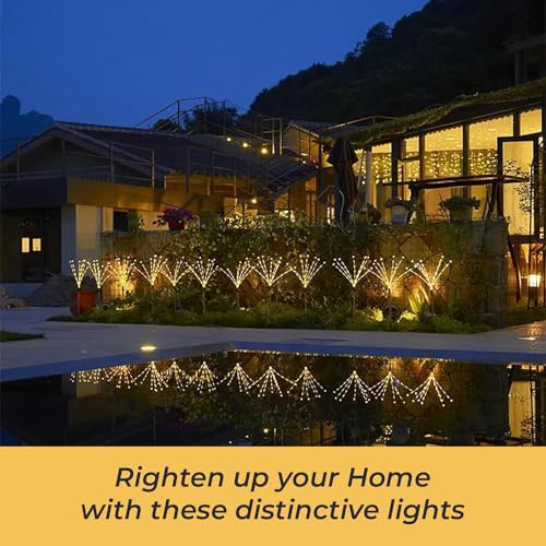 GIGAWATTS GW-504 Solar Garden Light – 8 LED Firefly Lights Outdoor Waterproof, Automatic Lawn, Pathway, Yard, Patio, Deck Decorative Solar Lighting for Garden (Pack of 1, Warm White) - Image 3