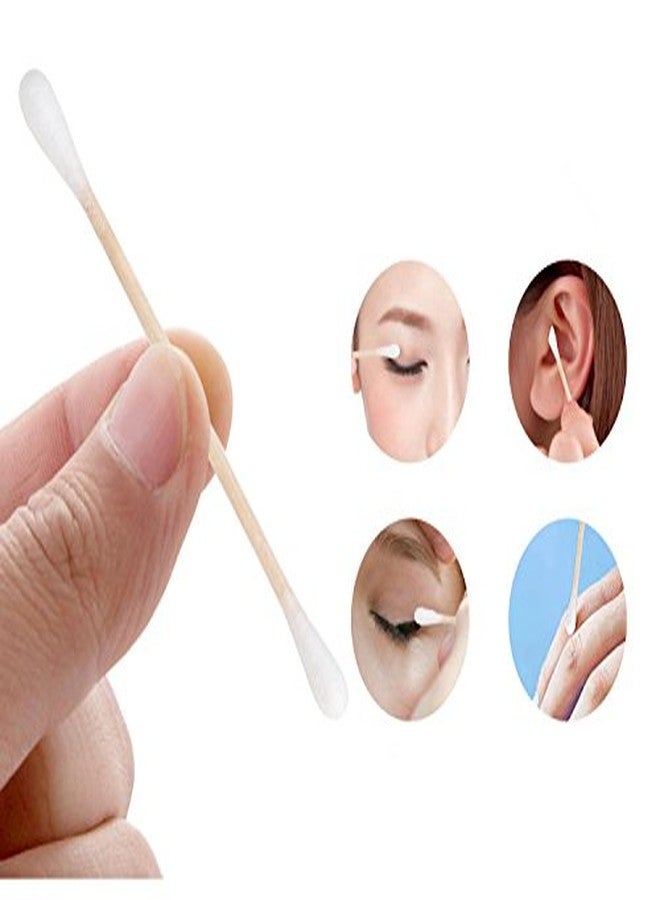 XMHF 2Pack Cotton Swabs Natural Double Tipped Cotton Buds with Strong Wooden Sticks, Cruelty-Free Ear Swabs - Image 3