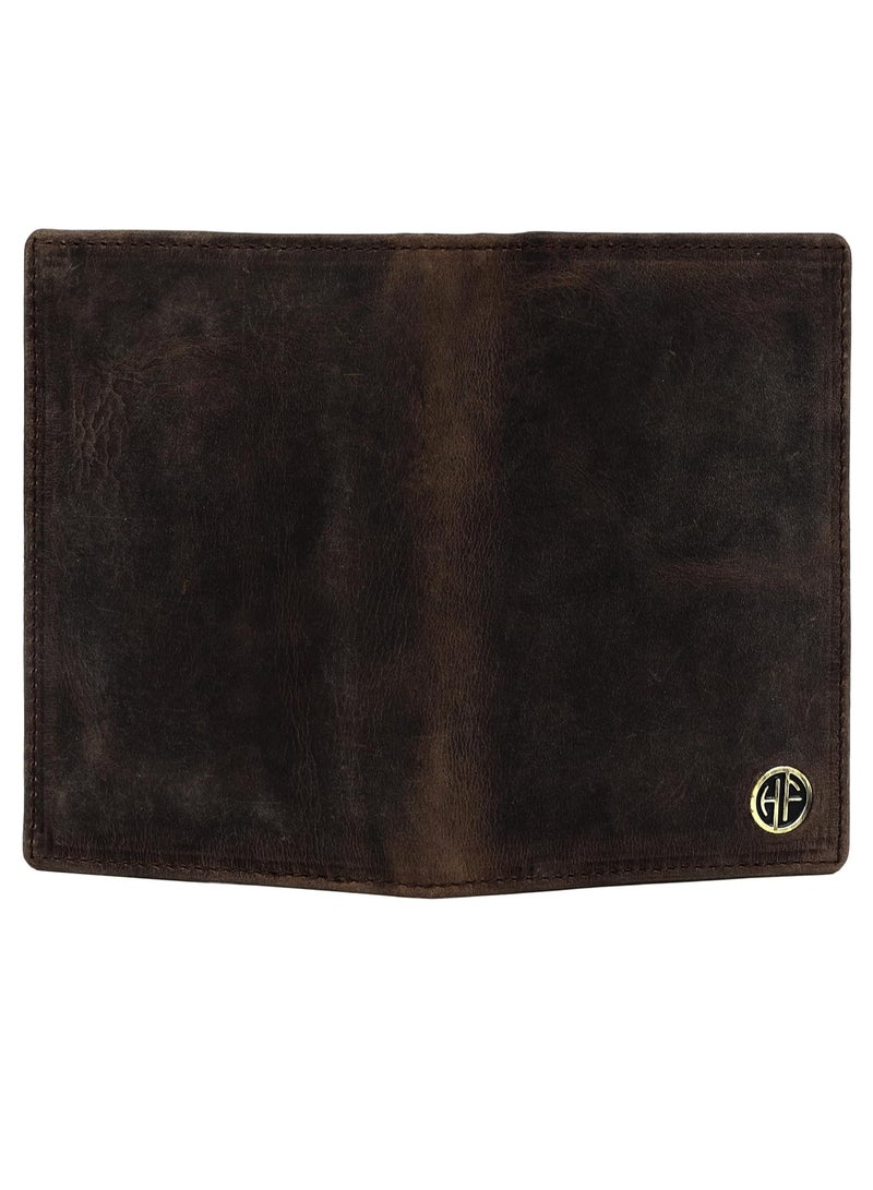  هاموندز فلاي كاتشر محفظة جواز سفر جلدية، حامل جواز سفر للرجال والنساء، منظم مستندات سفر، محفظة جواز سفر محمية بتقنية  مع فتحات بطاقات للرحلات - بني عتيق - Image 2