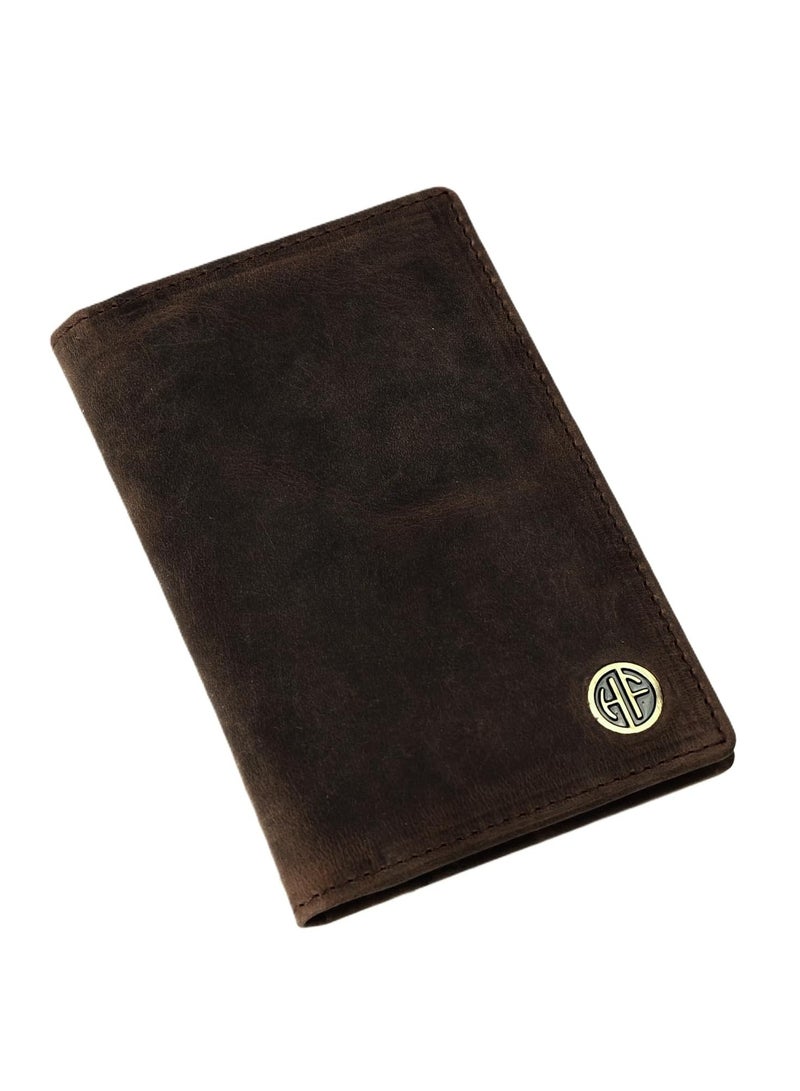  هاموندز فلاي كاتشر محفظة جواز سفر جلدية، حامل جواز سفر للرجال والنساء، منظم مستندات سفر، محفظة جواز سفر محمية بتقنية  مع فتحات بطاقات للرحلات - بني عتيق - Image 4