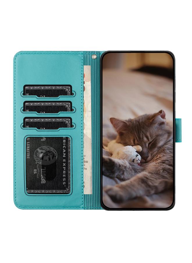 Zaboon Case For iPhone 13 Pro Cat Embossing Pattern Leather Phone Case with Lanyard - Image 5