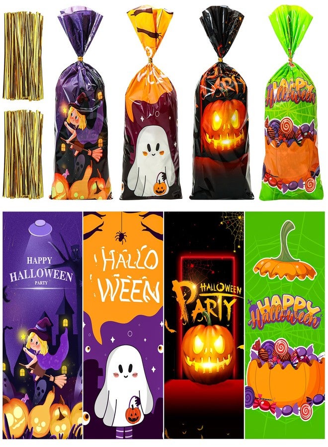 GoClimber 120 PCS Halloween Treat Bags, Halloween Candy Bags for Party Favors, Trick or Treat, Hallowen Gift Party Supplies - Image 1