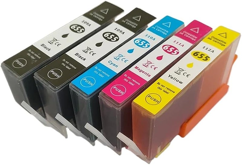 Compatible With 655 XL Ink Cartridge For Deskjet 3525 5525 4615 4625 4525 6520 6525 6625 Printers 1SET 5PC - Image 2