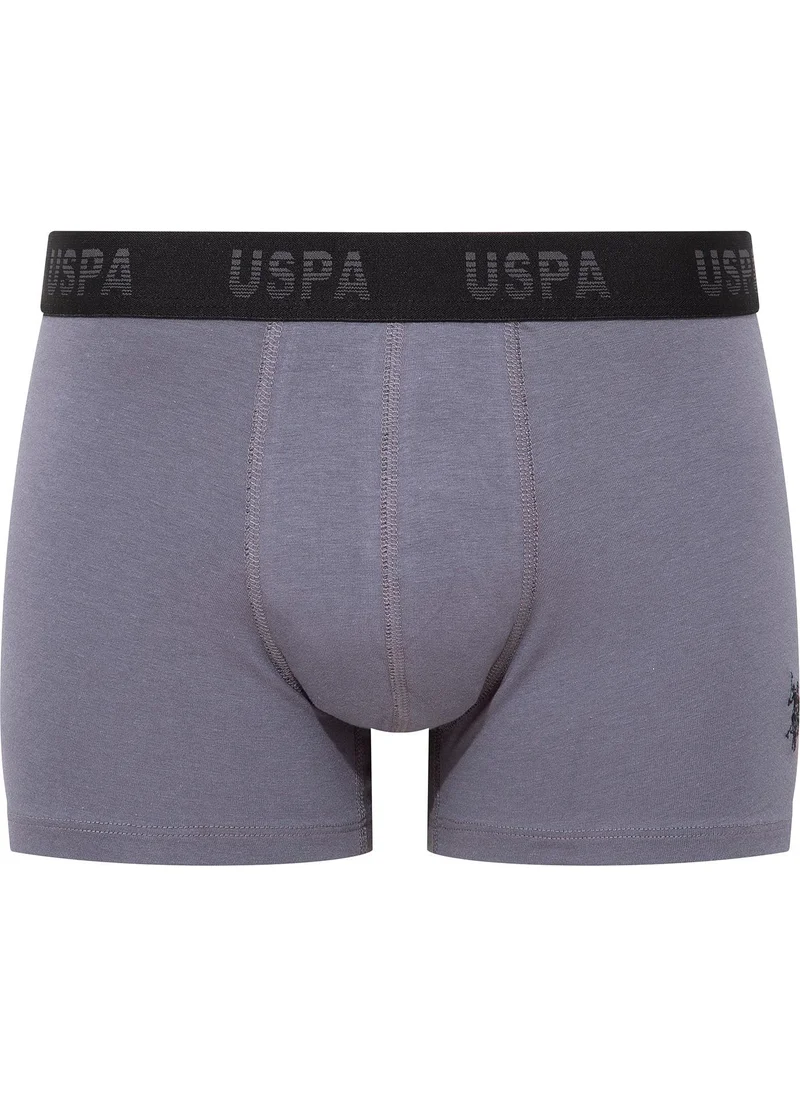 U.S. Polo Assn. BASE. POLO ASSN. Men's Anthracite-Black-Printed 3-Piece Boxer 80505