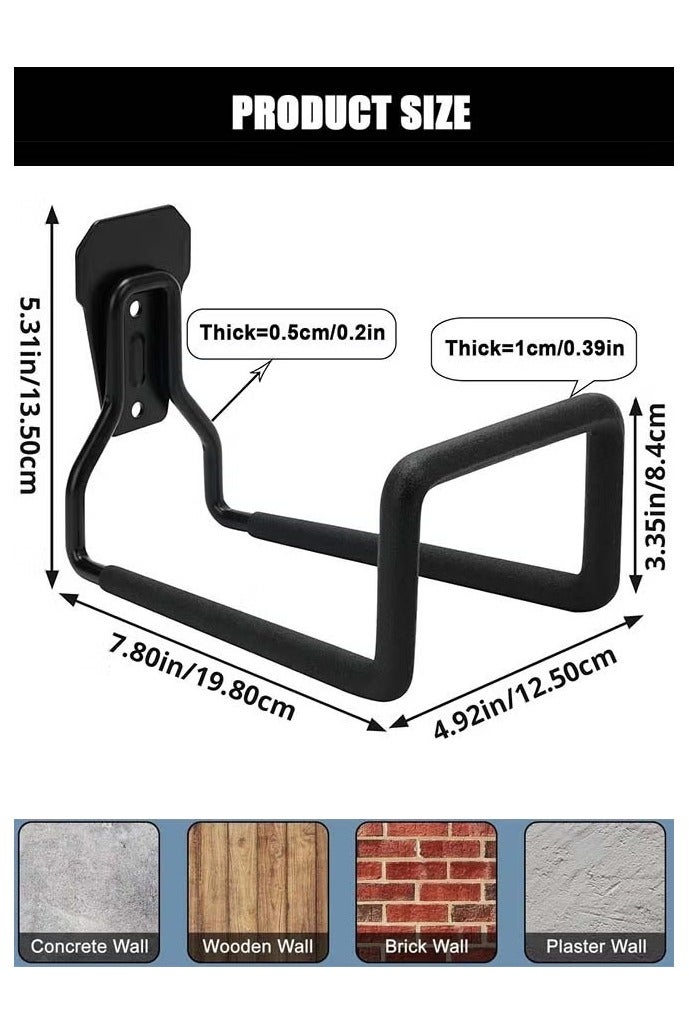 الروهيت حامل خراطيم معدني عالي التحمل، منظم تخزين مثبت على الحائط للحديقة والجراج وغرفة المرافق - Image 2