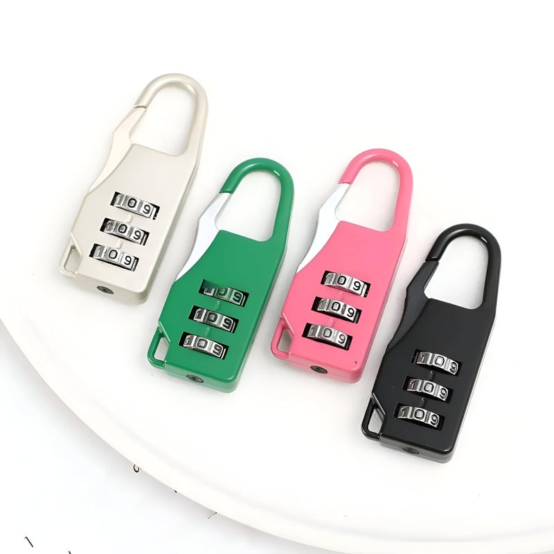 Security Lock-3-digit lock for travel bags, laptops, cabinets and more! (4 pcs) - Image 1