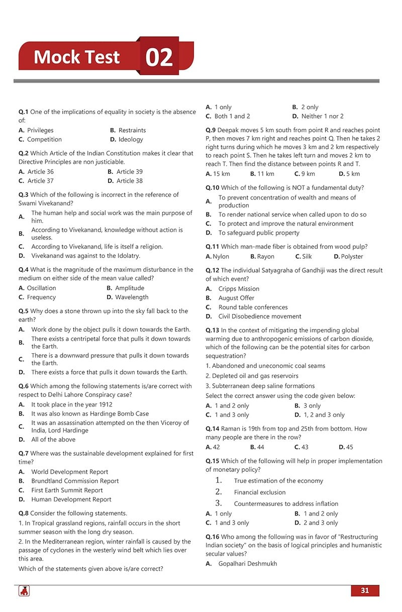 UPSC CAPF AC (Assistant Commandant) Paper-1 Exam 2024 (English Edition) - 10 Full Length Mock Tests and 3 Previous Year Papers (1600 Solved Questions) with Free Access to Online Tests