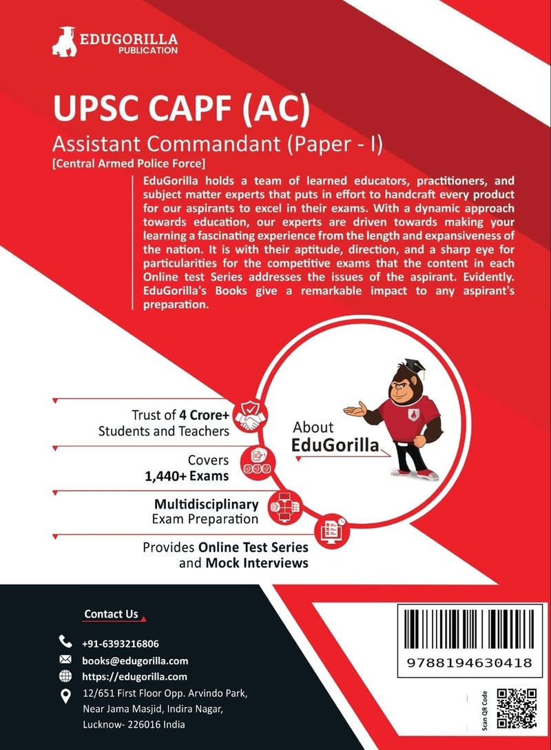 UPSC CAPF AC (Assistant Commandant) Paper-1 Exam 2024 (English Edition) - 10 Full Length Mock Tests and 3 Previous Year Papers (1600 Solved Questions) with Free Access to Online Tests  - Image 2