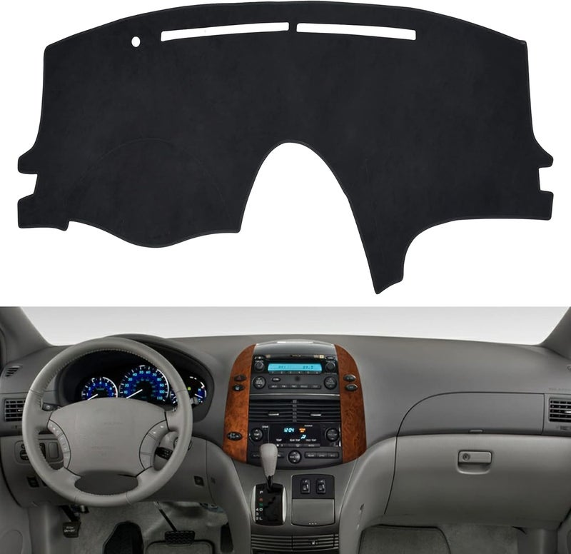 SPEEDWOW Dashboard Cover Mat for Toyota Sienna 2004-2010 - Image 1