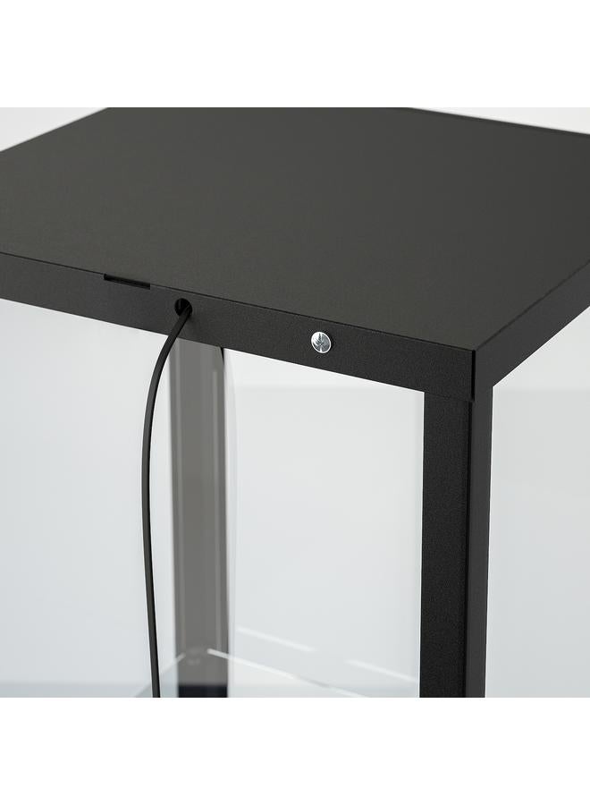 Zaboon Glass-Door Cabinet, Black, 35X32X151 Cm - Image 5