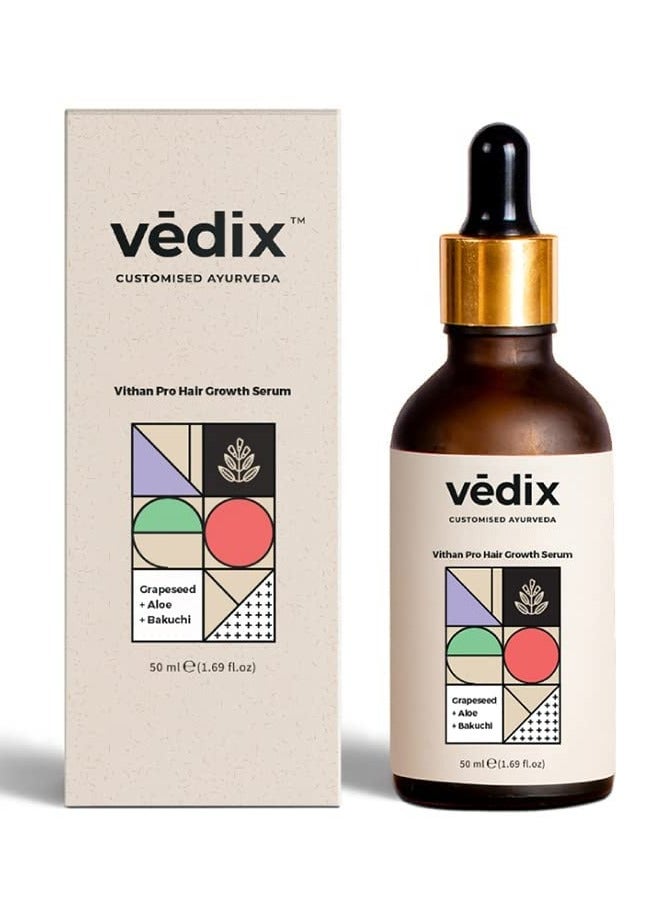 Vedix Hair Serum, Vithan Pro Hair Growth Serum, Customized Ayurvedic Hair Serum For Unisex, With Aloe & Bakuchi, Repair Damaged Hair, 50Ml - Image 2