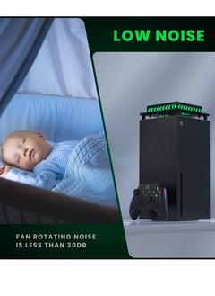 Excefore Case Fan Cooling Fan Fit for Xbox Series X with Dust Filter Bracket RGB Lights Effect Low Noise Independent Touch Switch Reduce Main Engine Temperature  - Image 5
