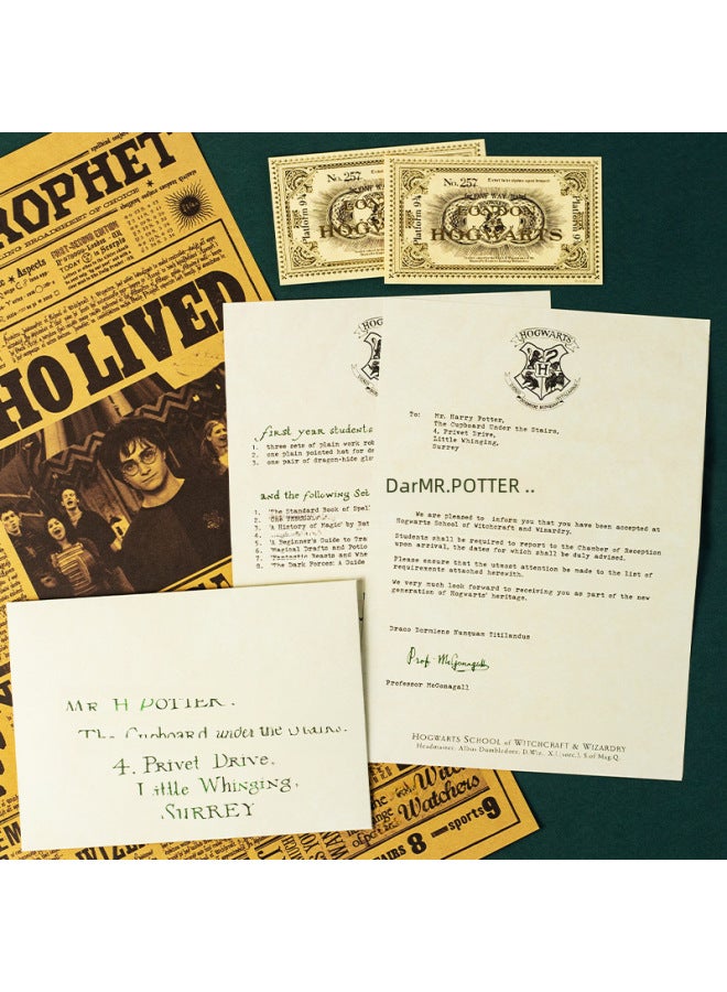 هاري بوتر 20 رسالة قبول مستوحاة من هاري بوتر إشعار قبول هوغوورتس إكسسوارات تنكرية لمدرسة السحر - Image 4