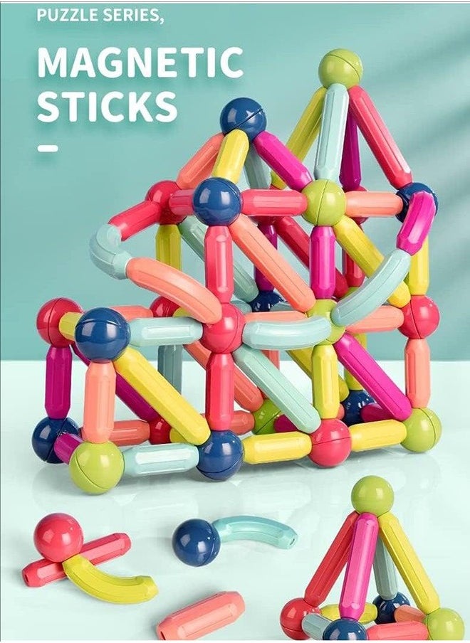 BLOOMING TIME Toy Building Blocks Are Ultra-Safe Materials And Durable, Easy To Connect And Disconnect, Cultivate Children's Thinking And Cognitive Skills, And Stack 42 Toy Magnetic Building Blocks.  - Image 1