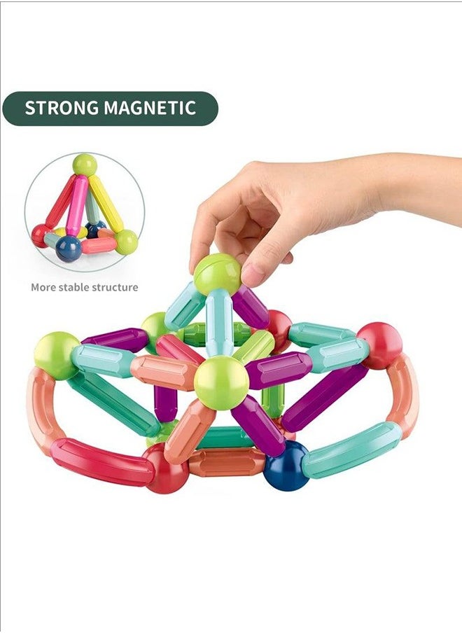 BLOOMING TIME Toy Building Blocks Are Ultra-Safe Materials And Durable, Easy To Connect And Disconnect, Cultivate Children's Thinking And Cognitive Skills, And Stack 42 Toy Magnetic Building Blocks.  - Image 3