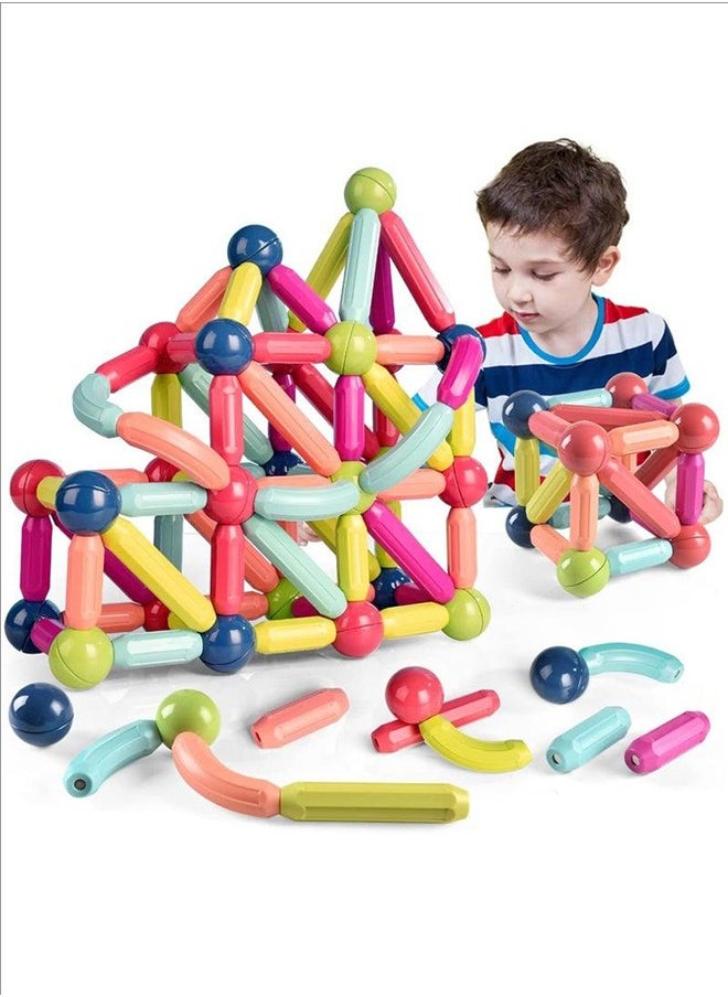 BLOOMING TIME Toy Building Blocks Are Ultra-Safe Materials And Durable, Easy To Connect And Disconnect, Cultivate Children's Thinking And Cognitive Skills, And Stack 42 Toy Magnetic Building Blocks.  - Image 4