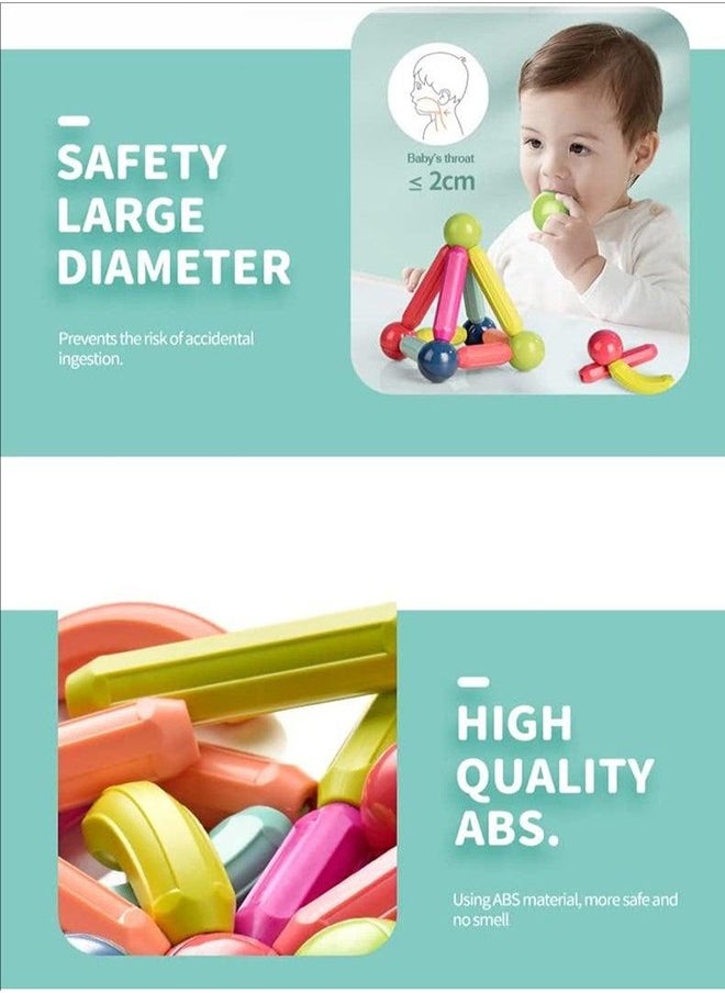 BLOOMING TIME Toy Building Blocks Are Ultra-Safe Materials And Durable, Easy To Connect And Disconnect, Cultivate Children's Thinking And Cognitive Skills, And Stack 42 Toy Magnetic Building Blocks.  - Image 5